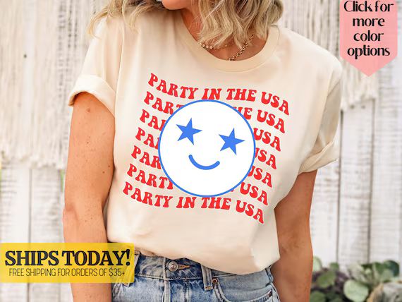 Retro Party in the USA shirt, 4th of July tee, Retro funny fourth shirt, Womens 4th of July shirt... | Etsy (US)