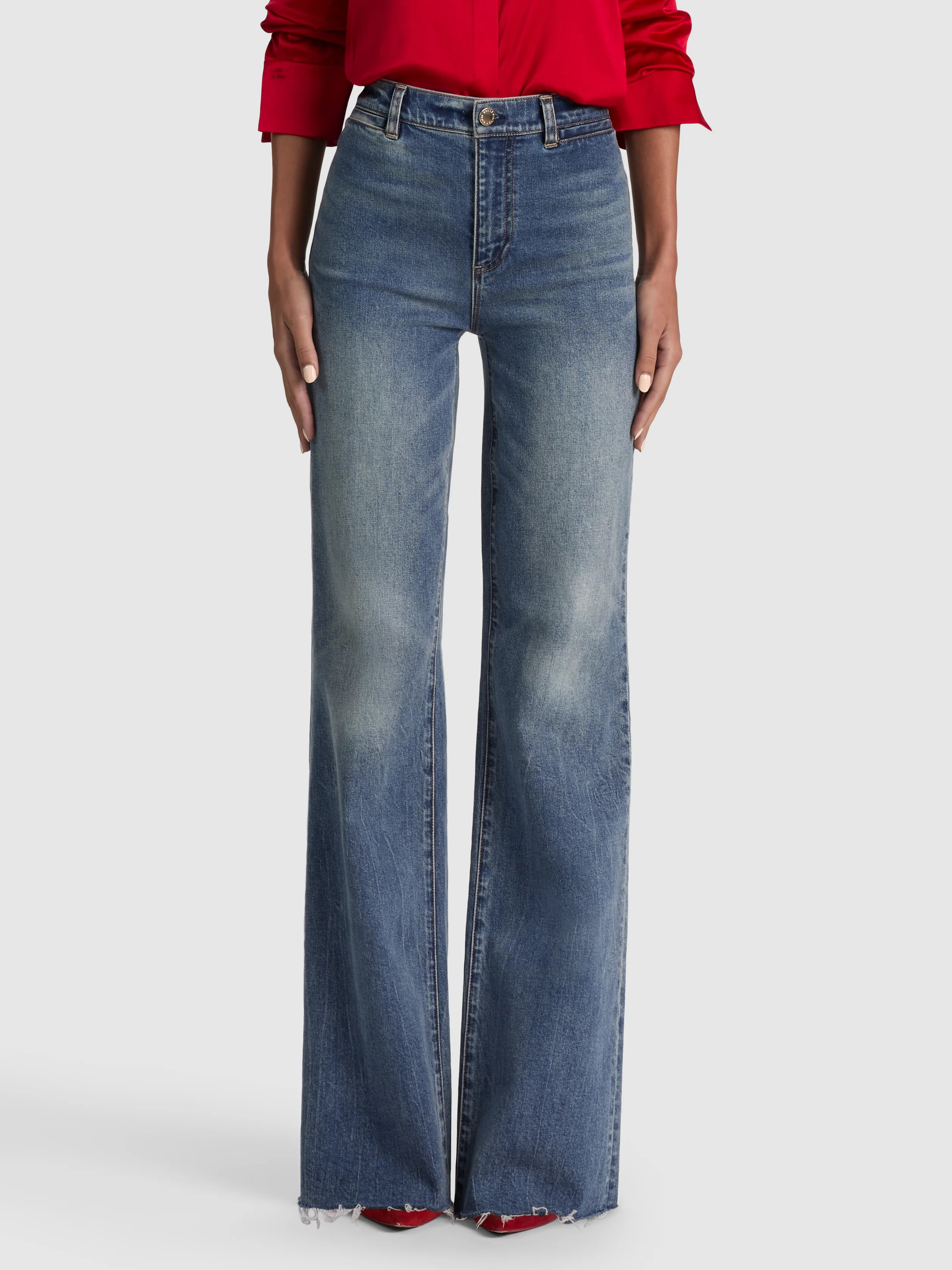 GORGEOUS JEAN - FLORENCE VINTAGE BLUE | Alice + Olivia