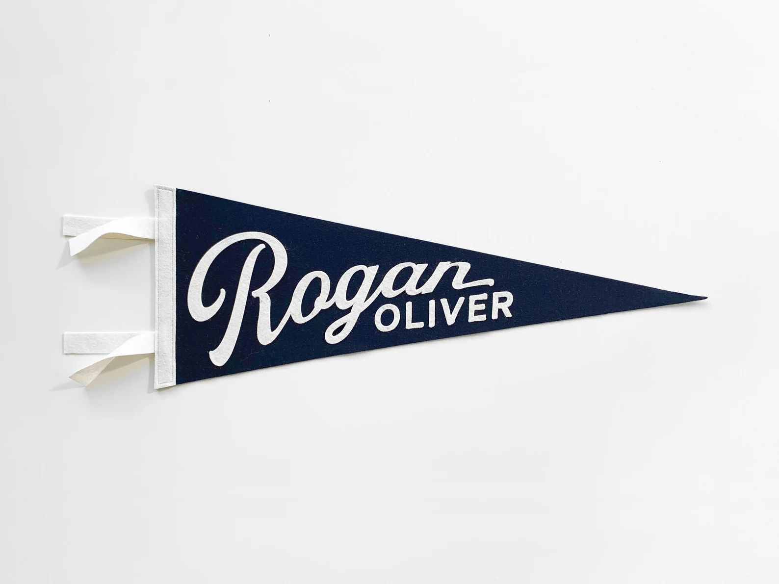 ROGAN PENNANT - Custom Name Wool Felt Pennant Flag - Vintage Style Personalized Felt Pennants and... | Etsy (US)