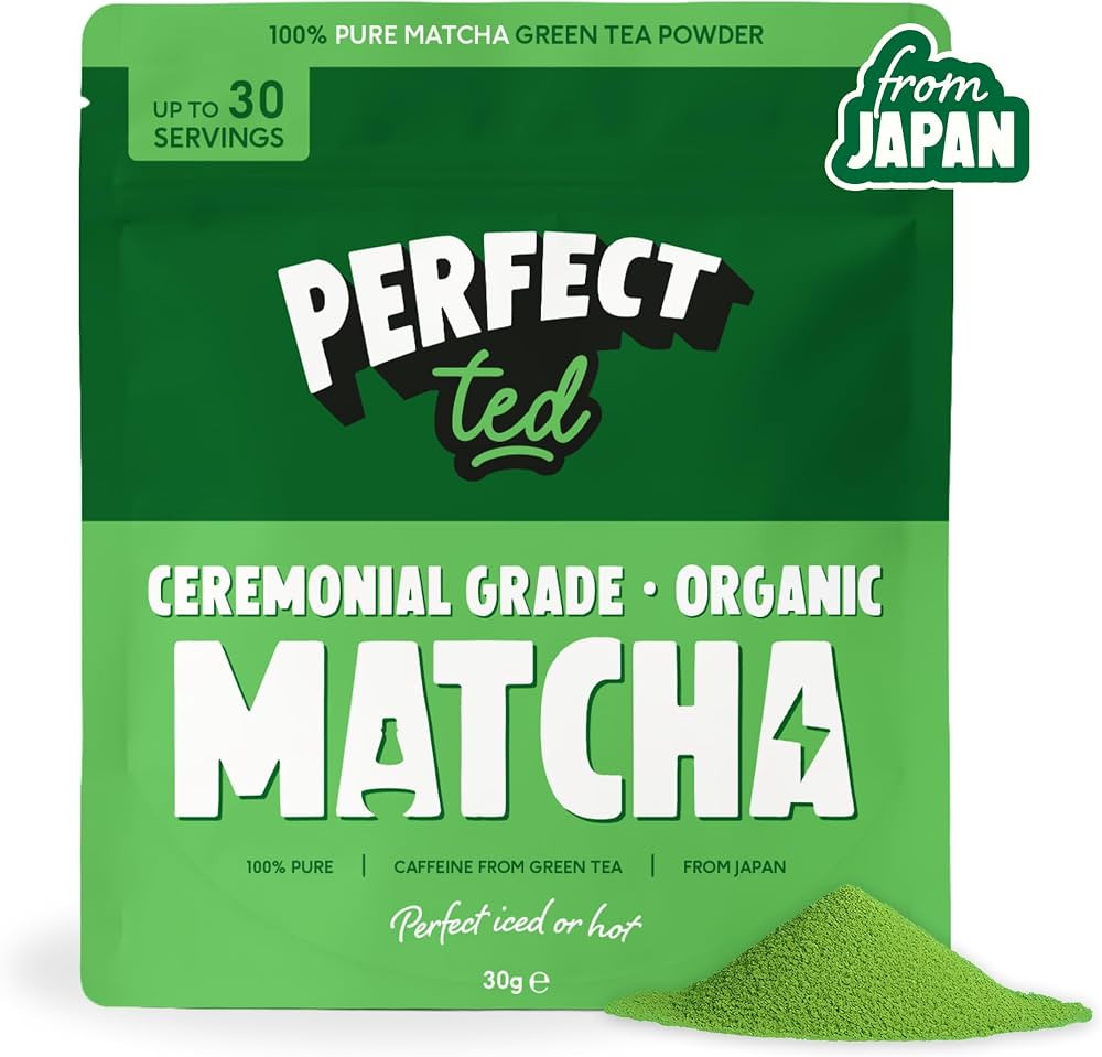 PerfectTed Organic Matcha Powder, Ceremonial Grade Japanese Matcha | Organic Green Tea Powder for... | Amazon (UK)