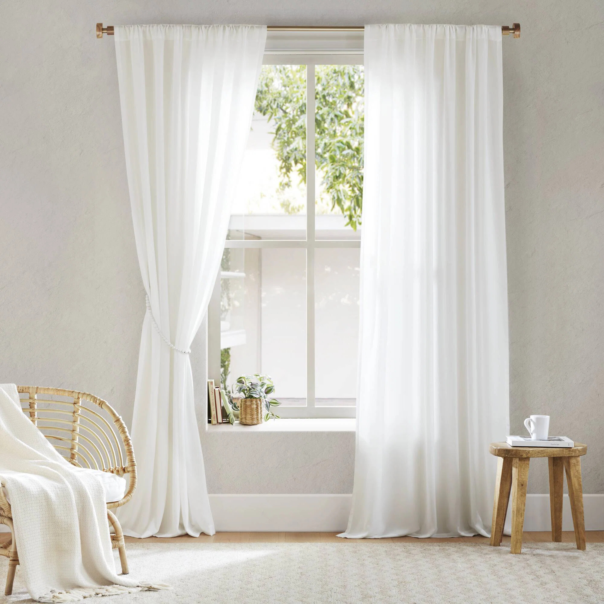 Lexus Rod Pocket With Back Tab Privacy Curtain Pair | Wayfair North America