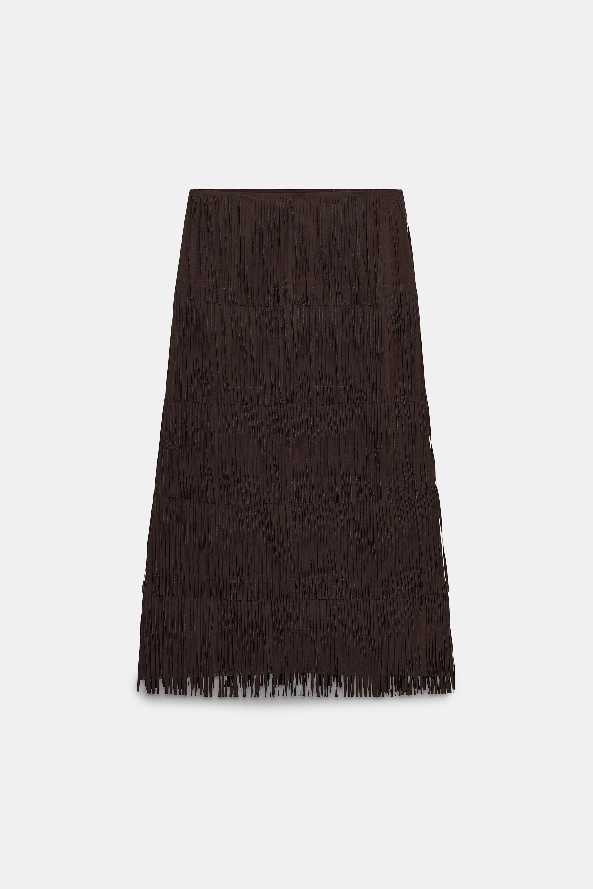 ZW COLLECTION FRINGED PENCIL SKIRT | Zara AU