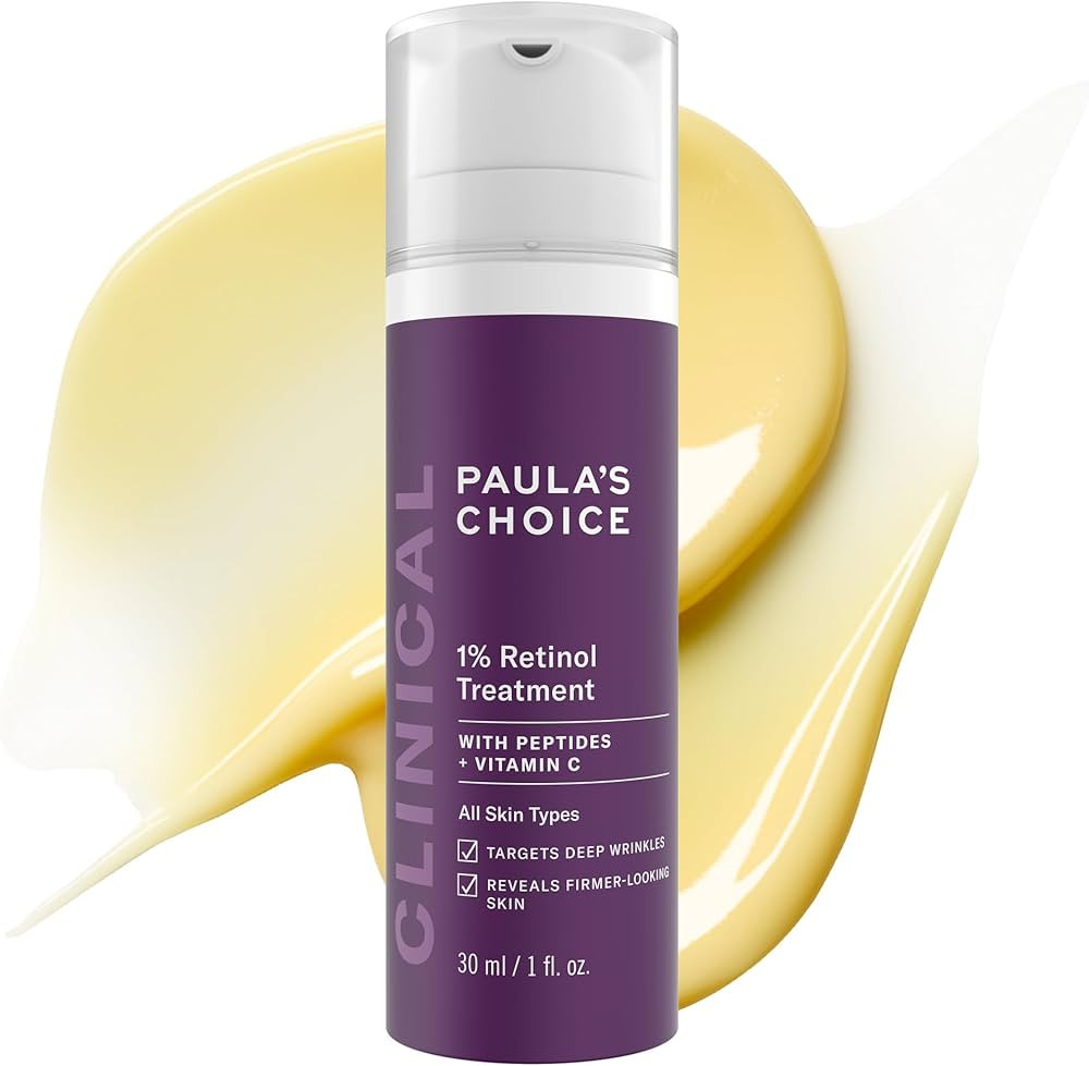 Paula's Choice CLINICAL 1% Retinol Face Treatment with Peptides, Vitamin C & Licorice Extract, An... | Amazon (US)