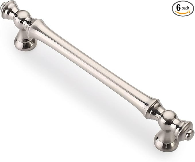 Asidrama 6 Pack 5 Inch(128mm) Brushed Satin Nickel Kitchen Cabinet Handles, Cabinet Pulls Kitchen... | Amazon (US)