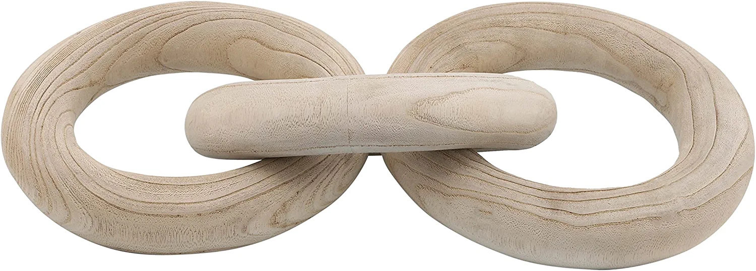 Sagebrook Home Novelty Paulownia Wood Decorative Objects 3 Wood Links Home Furnishings Decorative... | Amazon (US)