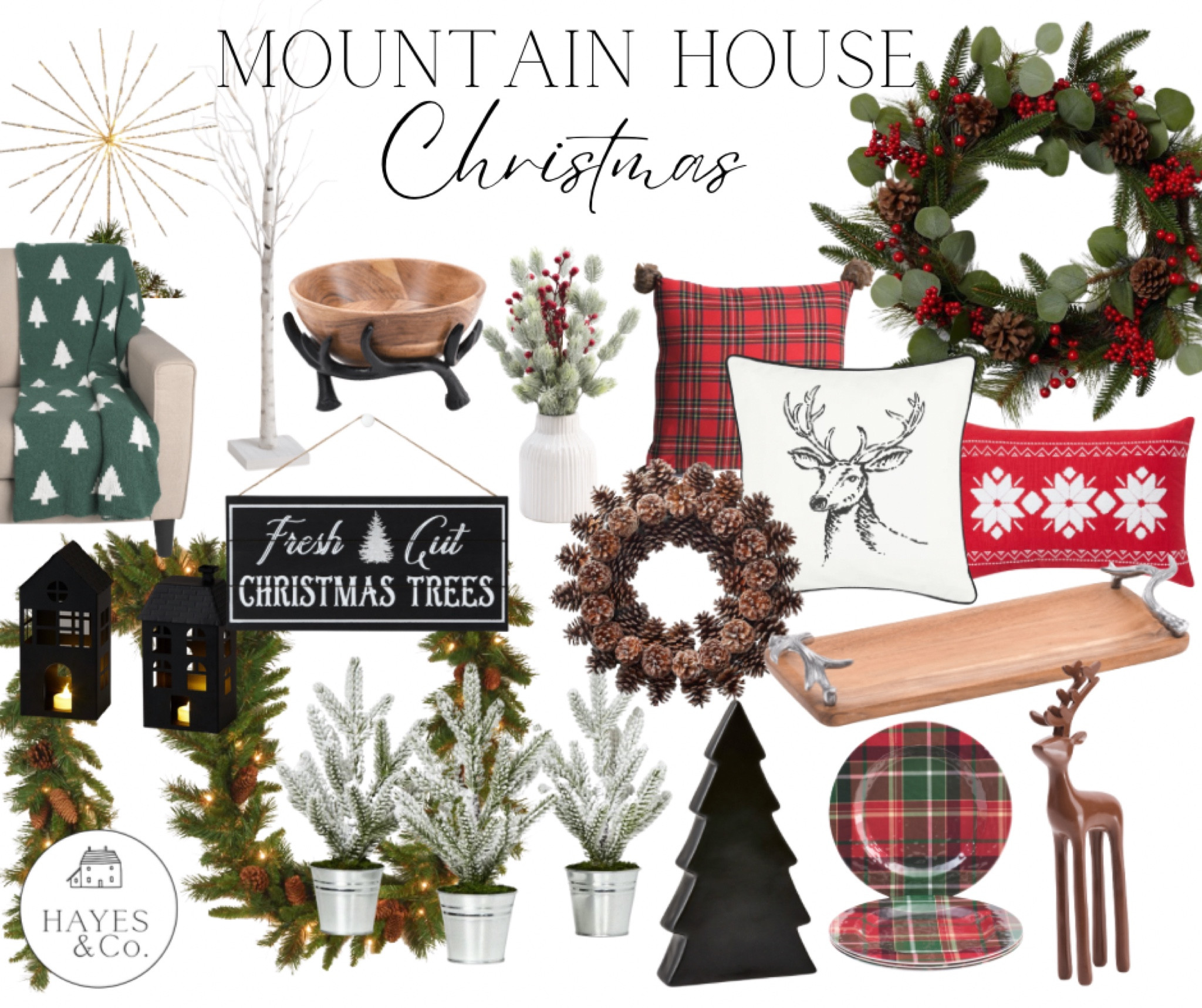 Mountain House Christmas!  You don’t need to go overboard, and like always stick to functional decor like trays, throw pillows, plates, etc… with a few extras thrown in! 

#LTKstyletip #LTKSeasonal #LTKunder50