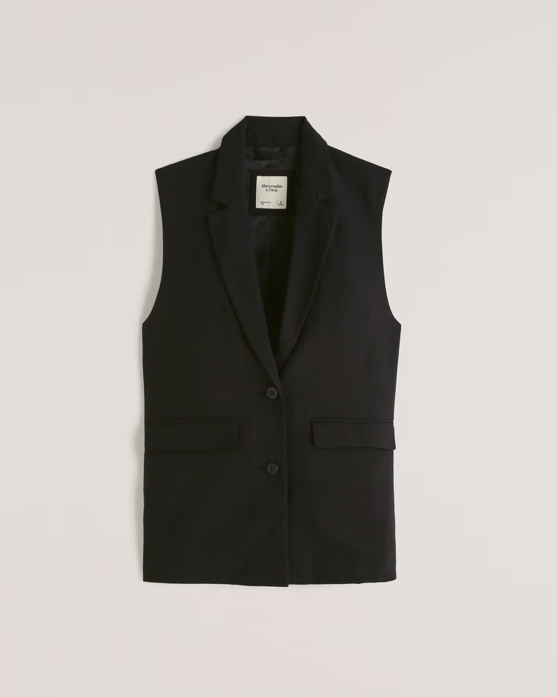 Abercrombie & Fitch Women's Blazer Vest in Black - Size XS | Abercrombie & Fitch (US)