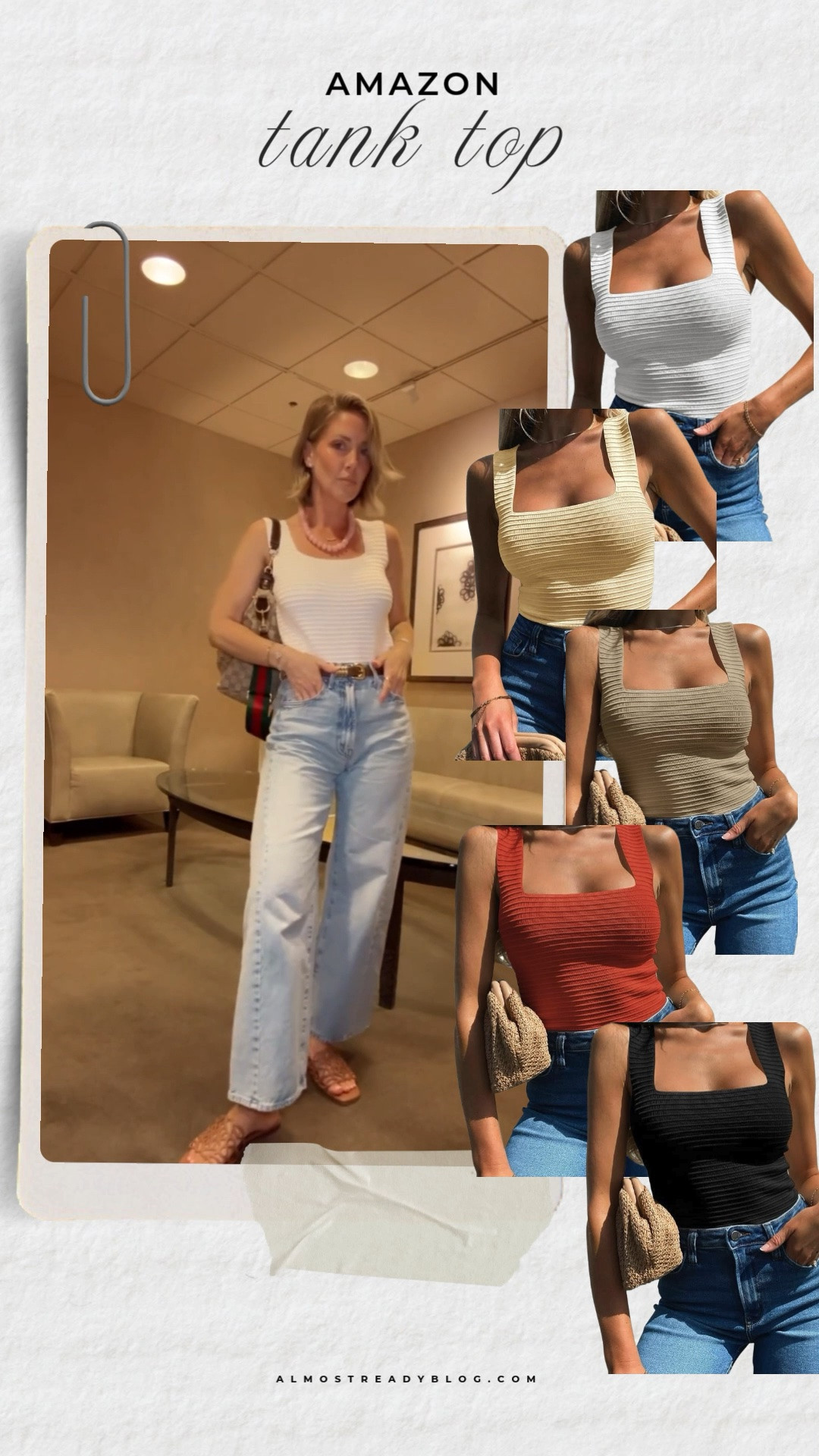 Small Amazon tank / 24 jeans (I sized down one) / sandals are fire to size

summer outfit, casual chic, fashion staples, vacation outfit, brunch outfit, wide leg jeans, white tank outfit, everyday style, effortless outfit

#LTKootd #LTKPetite #LTKOver40