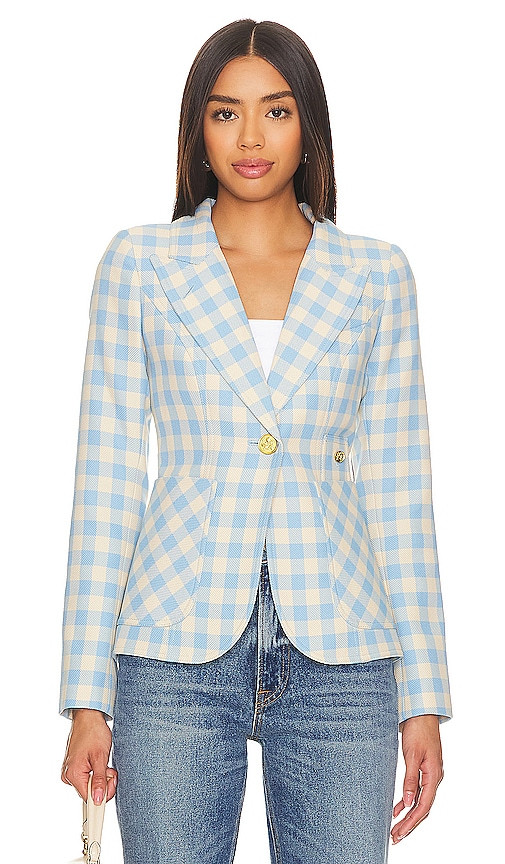 Smythe Patch Pocket Duchess Jacket in Blue. - size 2 (also in 6) | Revolve Clothing (Global)