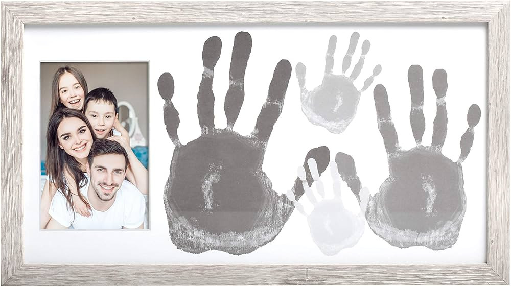 Kate & Milo Rustic Family Handprint Photo Frame, Family Keepsake Frame, DIY Craft for Family Nigh... | Amazon (US)
