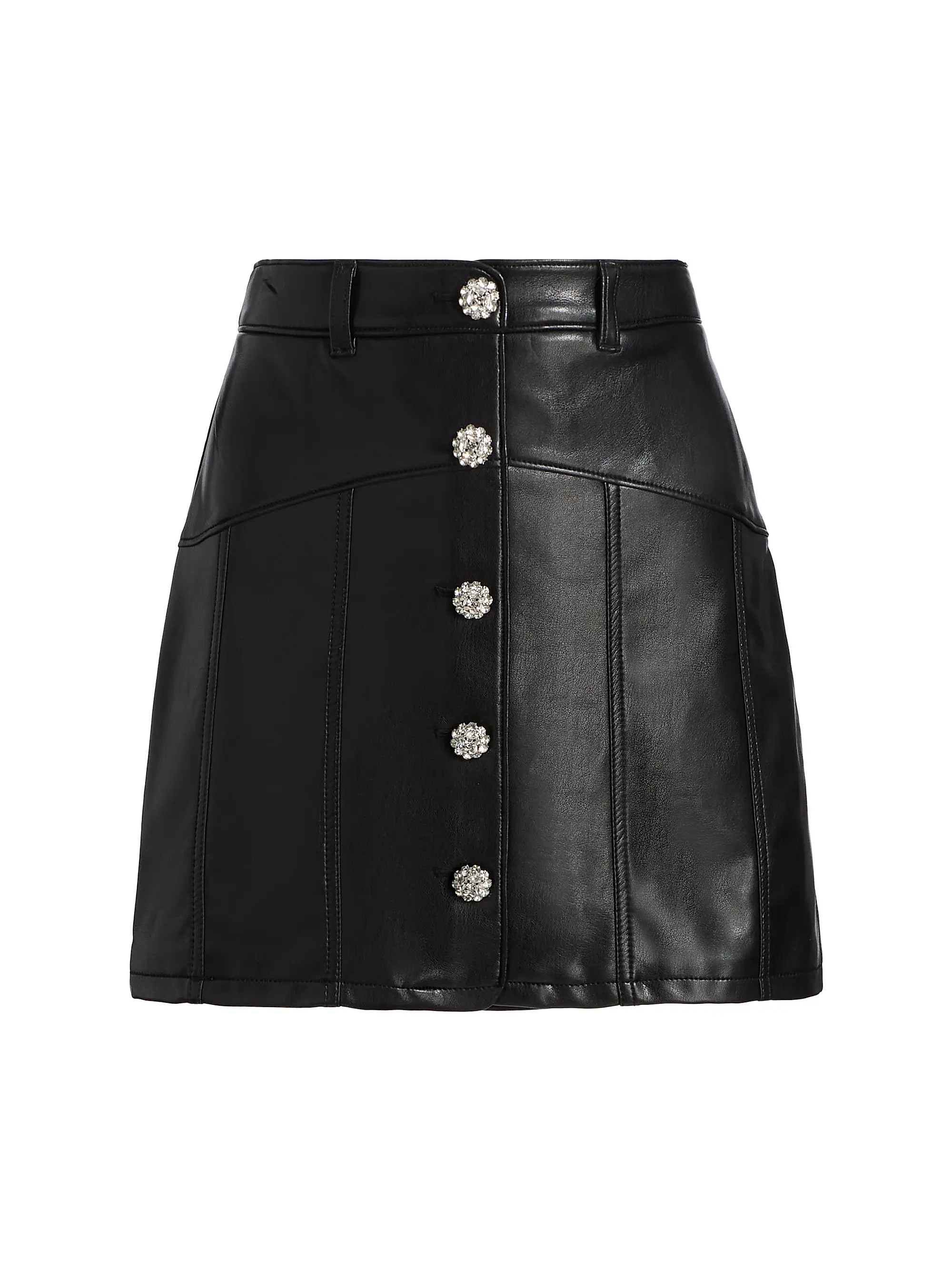 Claudia Quilted Faux-Leather Miniskirt | Saks Fifth Avenue