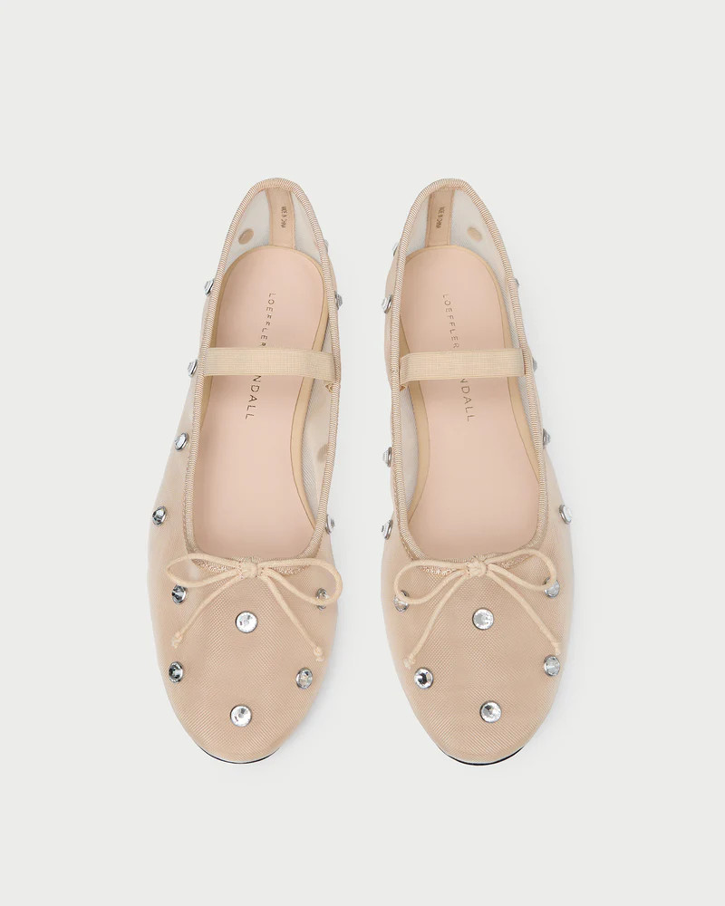 Leonie Caramel/Crystal Ballet Flat | Loeffler Randall