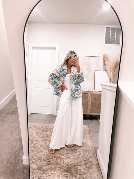Casual spring style! This jacket is perfect to throw on over this jumpsuit for days when it’s colder. XS in jumpsuit and a medium in the jacket 

#LTKStyleTip #LTKFindsUnder100 #LTKSeasonal