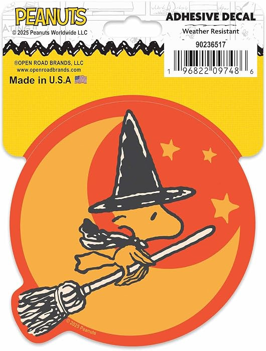 Peanuts Woodstock Witch Adhesive Vinyl Decal | Amazon (US)