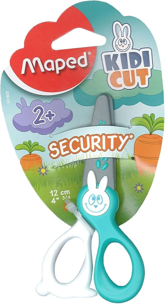 Baker Ross Ltd Maped Kidicut Safety Scissors, Kids, 4.75 Inch, Blunt Tip, Right & Left Handed (03... | Amazon (US)