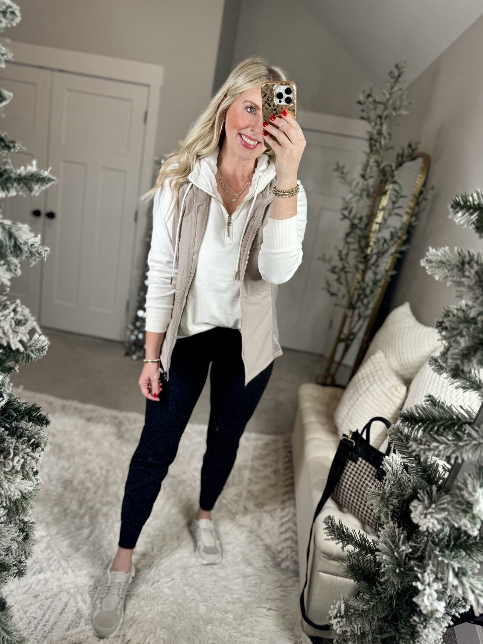 Weekend Walmart wins try on 
Vest- medium 
Pullover- medium 
Joggers- medium 

#LTKstyletip #LTKfindsunder50 #LTKSeasonal