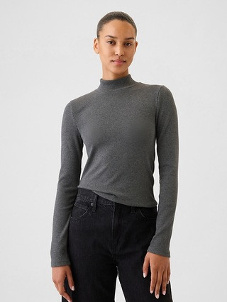 Modern Rib Cropped Mockneck Shirt | Gap (US)