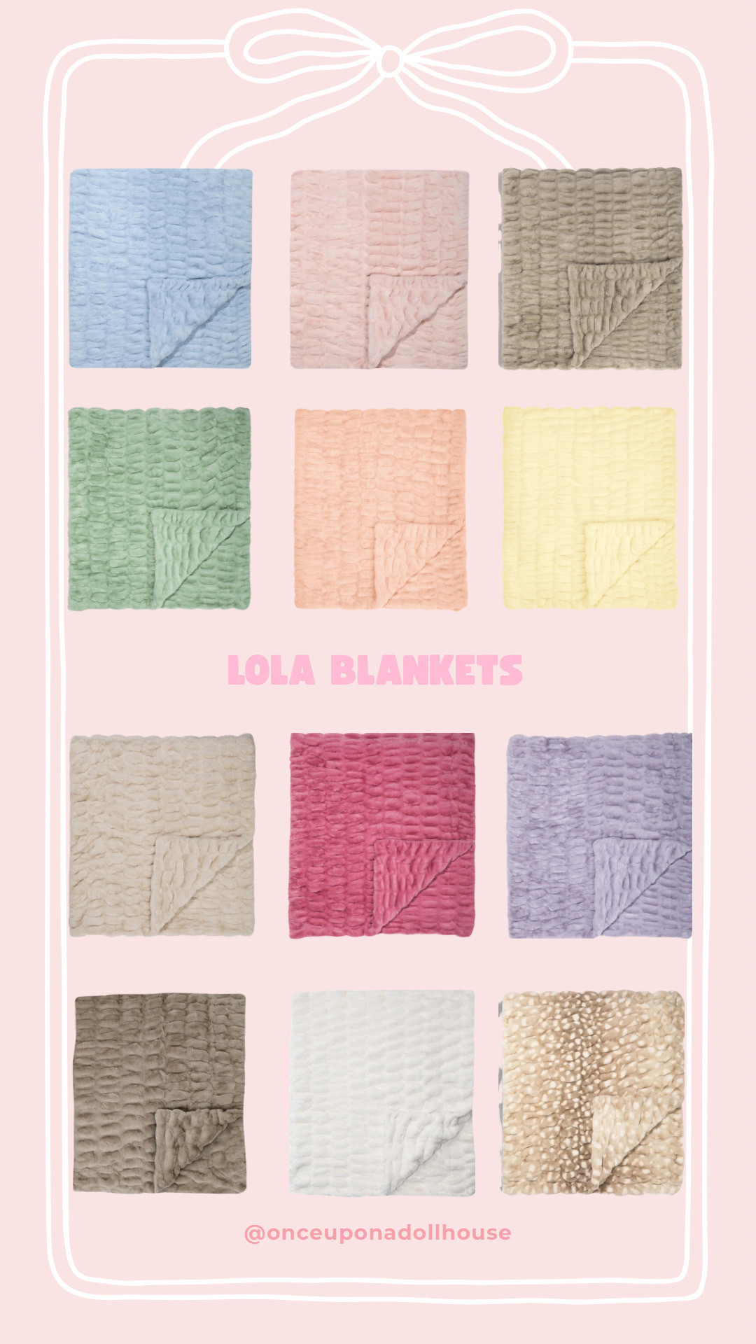 Lola Blankets! Use code ONCEUPONADOLLHOUSE50 to shop everything on the site 50% off + a $50 gift card 🛍️🎀

#LTKhome #LTKsummer