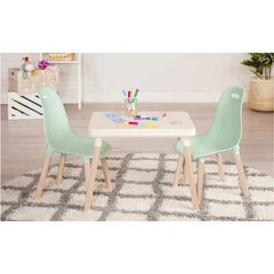 Harworth Kids 3 Piece Table and Chair Set Isabelle & Max™ Color: Mint | Wayfair North America
