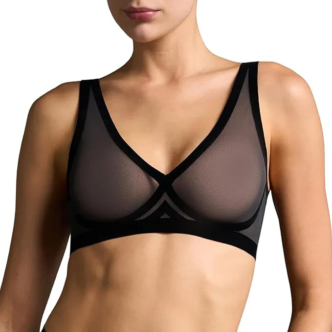 EBY Sheer Bralettes for Women - Seamless and Wireless Mesh Bralette, Back Smoothing Bras for Wome... | Amazon (US)