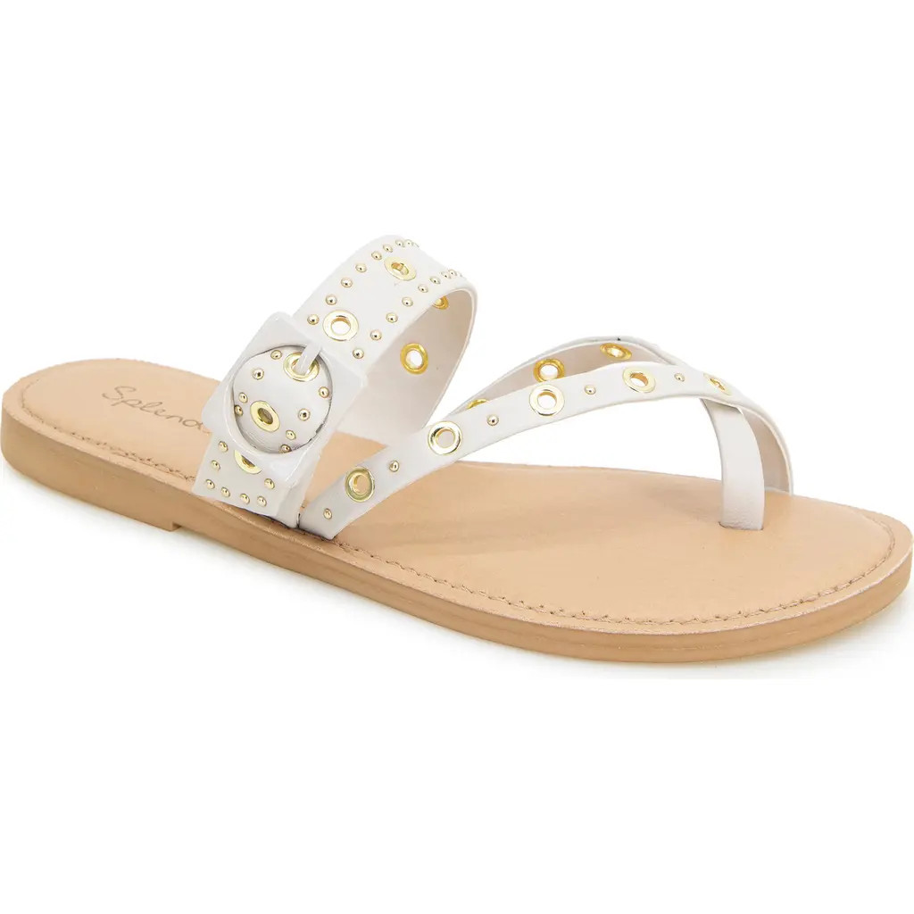 Splendid Sutton Stud Slide Sandal in White Sand at Nordstrom, Size 8.5 | Nordstrom
