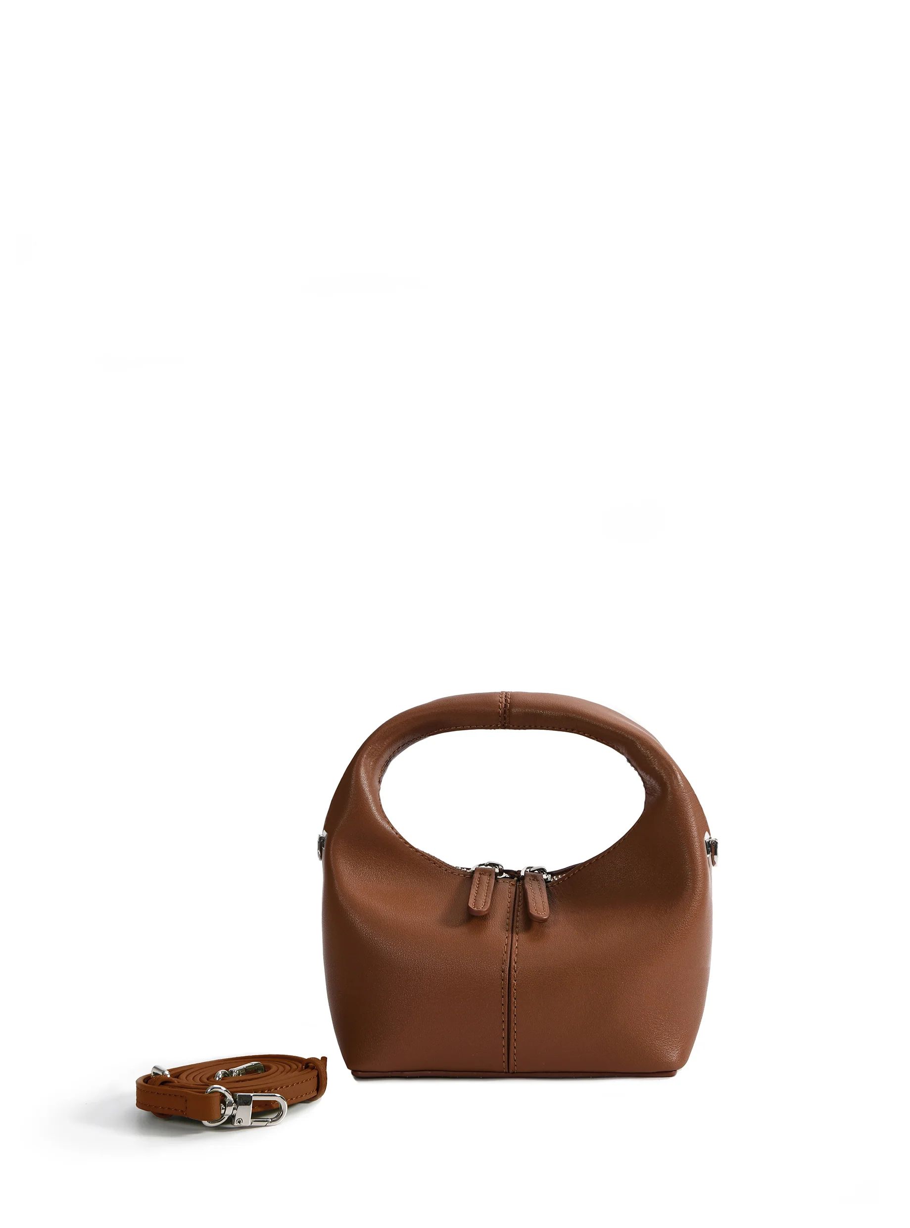 Rebecca Small Cutie Leather Bag, Caramel | Bob Ore Blue Collection