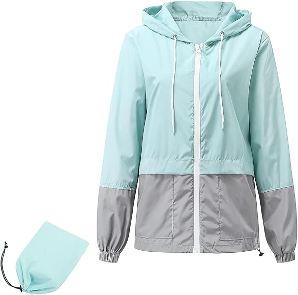 Zando 2024 Rain Jacket Women Lightweight Windbreaker Jacket Waterproof Raincoat for Women Packabl... | Amazon (CA)