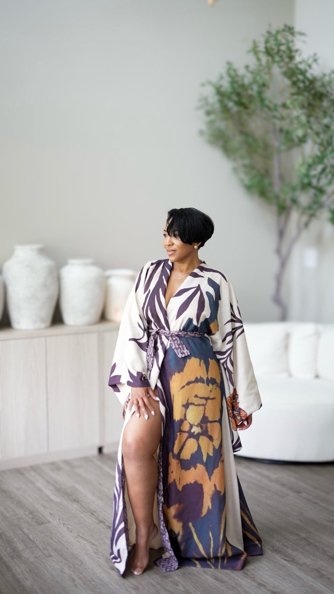 Elegant Kimono Sleeve Robe
Purchased from Fashion Nova. The store is not on LTK. Name of the robe is Samira Tie Waist Linen Maxi Dress (Taupe/Combo). I’m wearing a medium and I could have gotten a small because of th the length. Im 5’2￼

#LTKootd #LTKOver40 #LTKHome