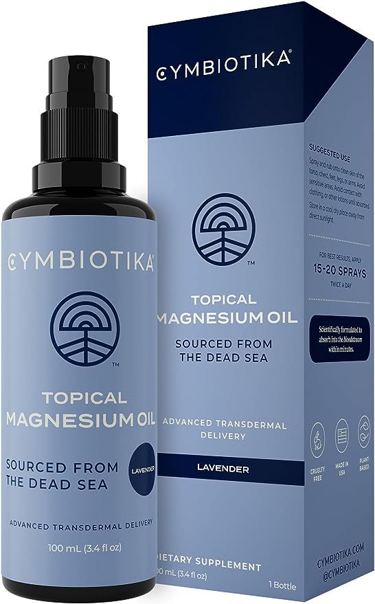 CYMBIOTIKA Topical Magnesium Oil Spray for Body, Supplement for Leg Cramps, Muscle, Joint Health ... | Amazon (US)