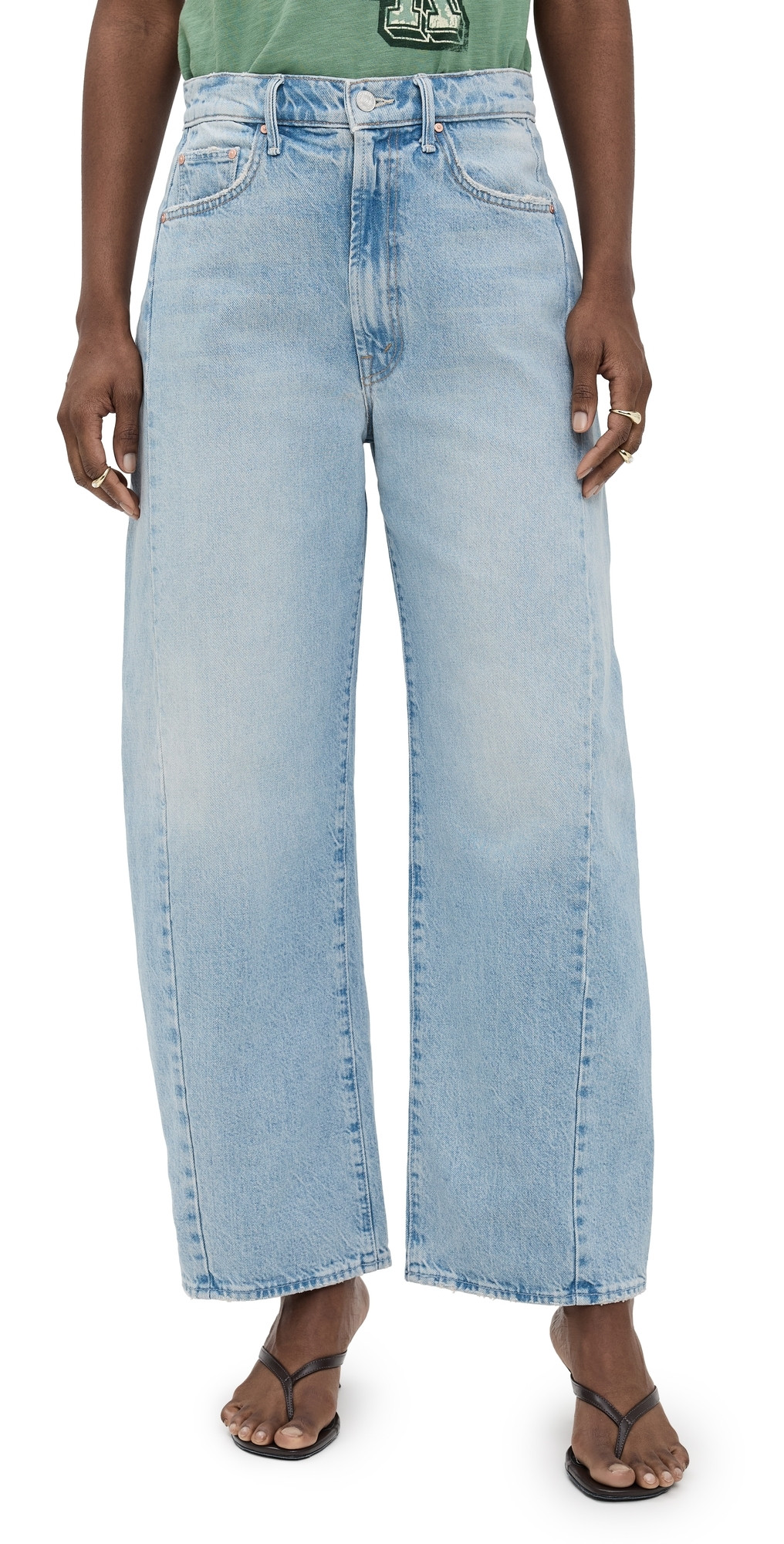 MOTHER The Full Pipe Flood Jeans Back Pedal 24 | Shopbop
