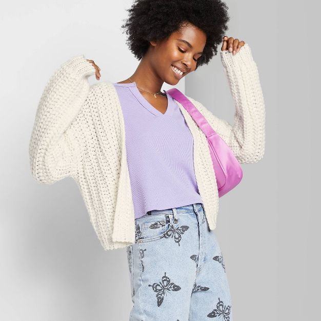 Women's Crafted Chunky Knit Cardigan - Wild Fable™ | Target