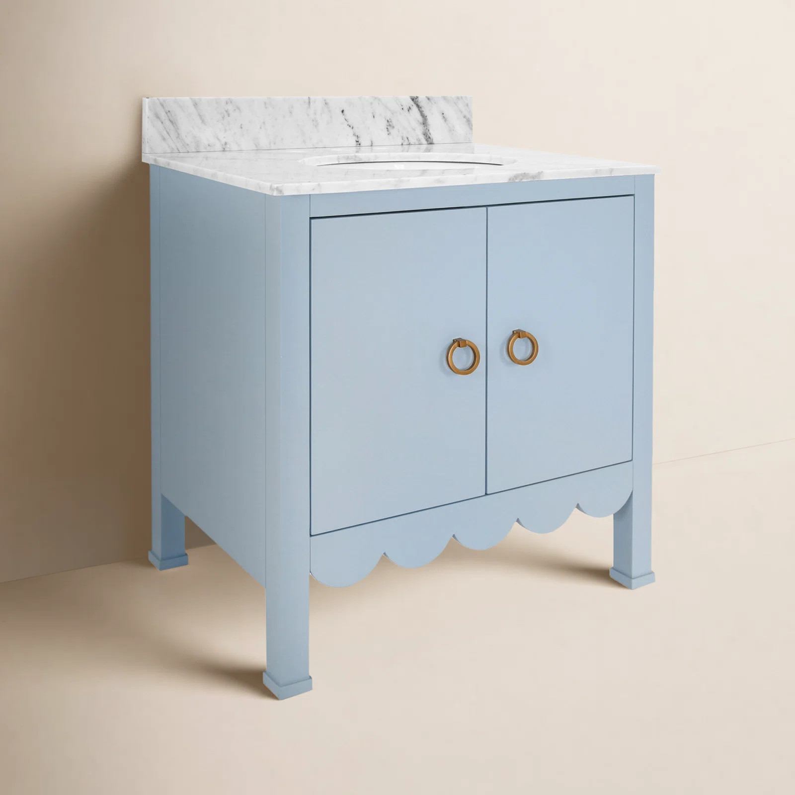 Worlds Away Kealey 30.5" Free Standing Single Bathroom Vanity with Carrara Marble Top & Reviews |... | Perigold