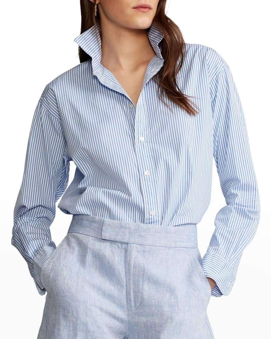 Polo Ralph Lauren Striped Button-Down Cotton Shirt | Neiman Marcus