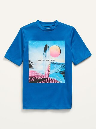 Short-Sleeve Mesh Rashguard for Boys | Old Navy (US)