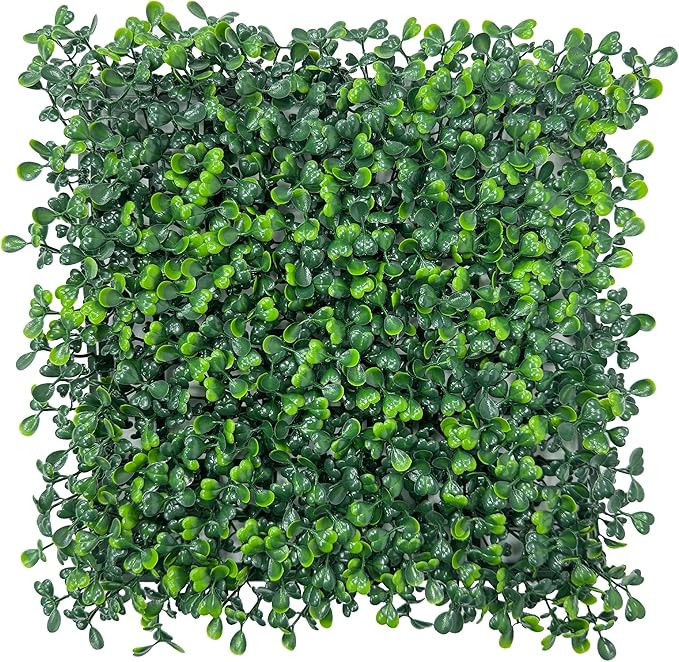 Artificial Grass Wall Panel Backdrop, 10“ by 10” 12P (8.4 sqft) UV-Anti Greenery Faux Boxwood... | Amazon (US)