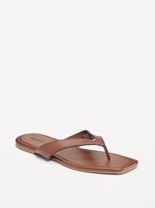 Square-Toe Flip-Flops for Women | Old Navy (US)