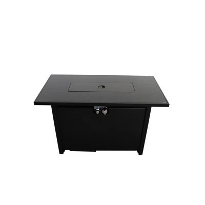 Steel Outdoor Heating Pit Table, 25" H X 42", Black, Enjoyable Time Fire Table Outdoors | Wayfair North America