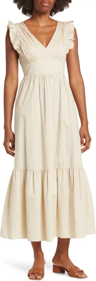 Maggy London V-Neck Sleeveless Solid Maxi Dress | Nordstromrack | Nordstrom Rack
