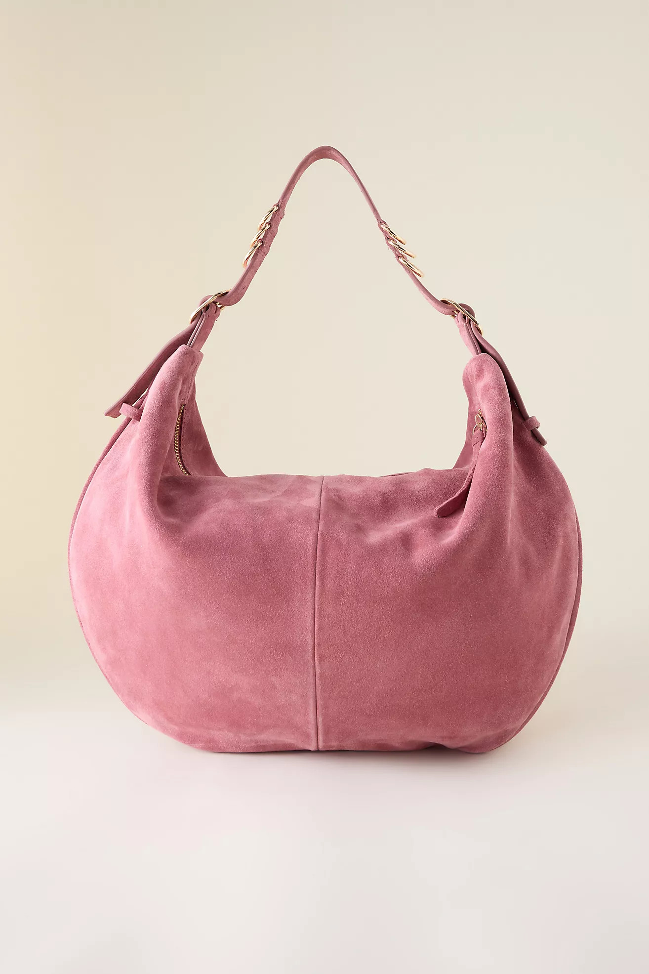 Rounded Suede Buckle Shoulder Bag | Anthropologie (UK)