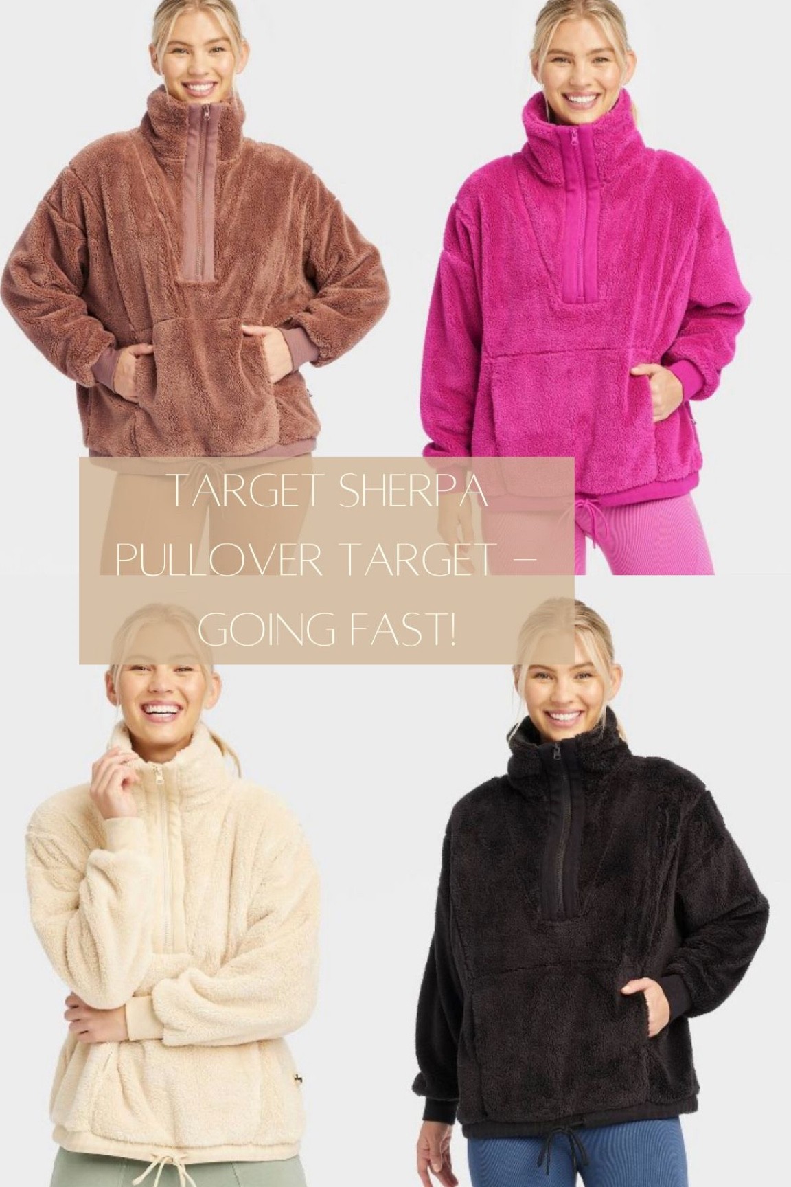 Target Sherpa Pullover! 

Going fast! I ordered “magenta” in small & “ivory” in medium

Target fashion. Affordable Fall Fashion

#LTKSeasonal #LTKU #LTKunder50