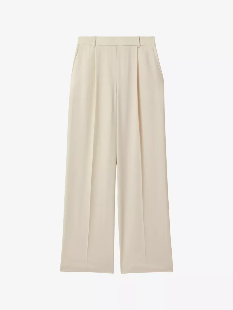 Eden elasticated-waist wide-leg twill trousers | Selfridges