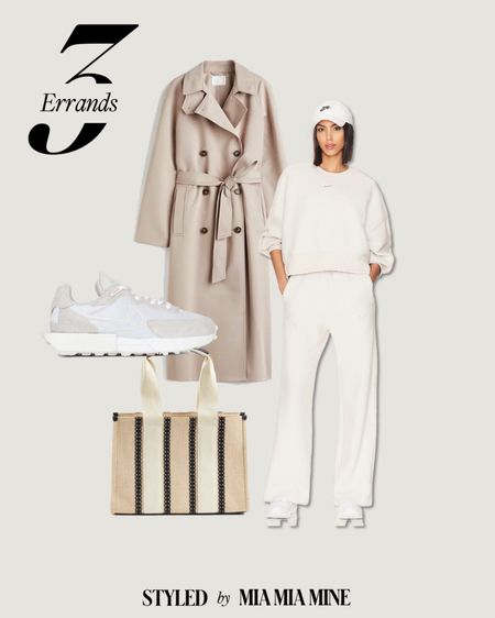 Casual winter outfit
H&M trench coat
Nike sweatsuit
Nike sneakers
H&M woven tote 


#LTKSeasonal #LTKstyletip #LTKunder100