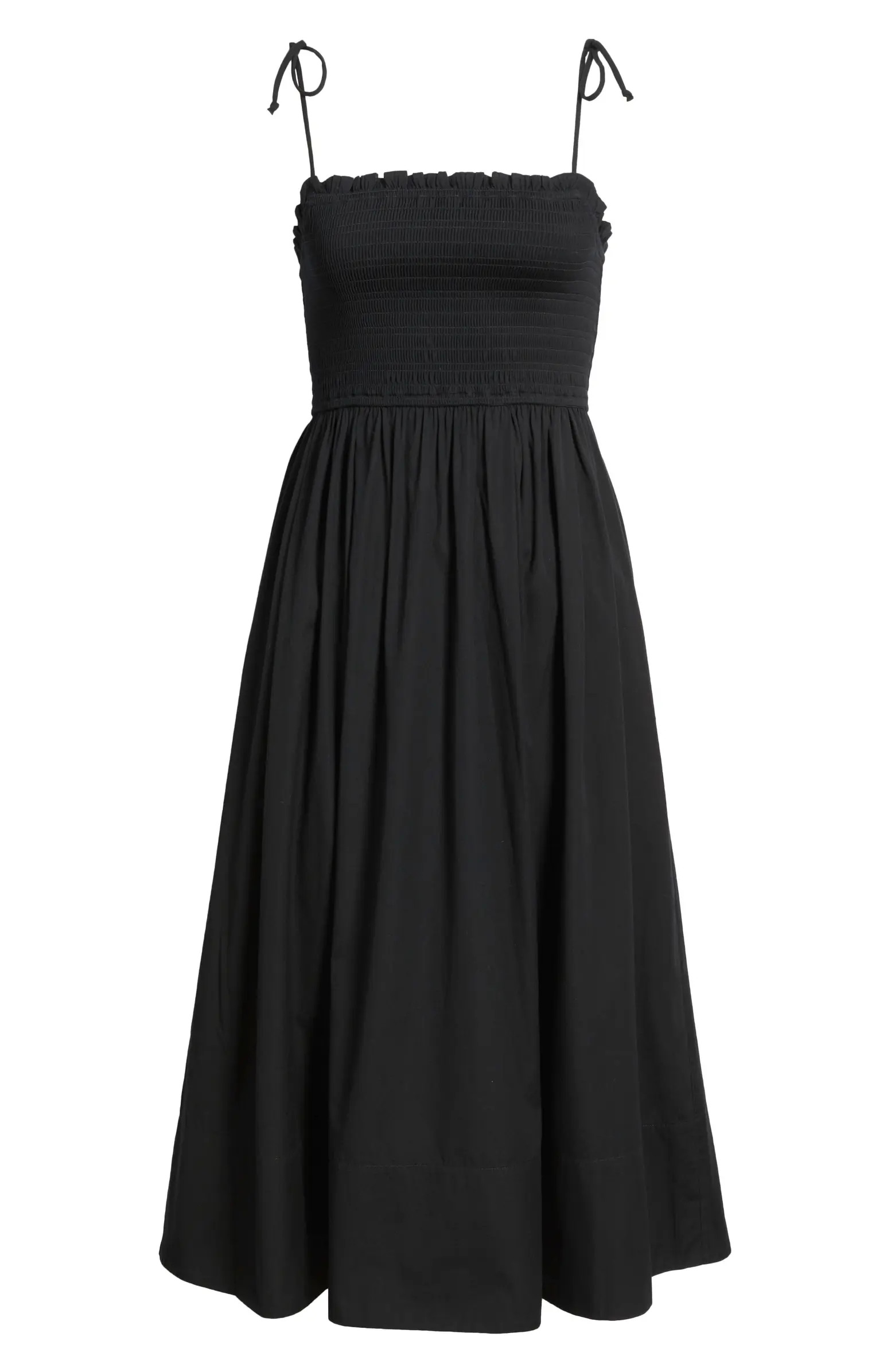 Smocked Stretch Cotton Midi Sundress | Nordstrom