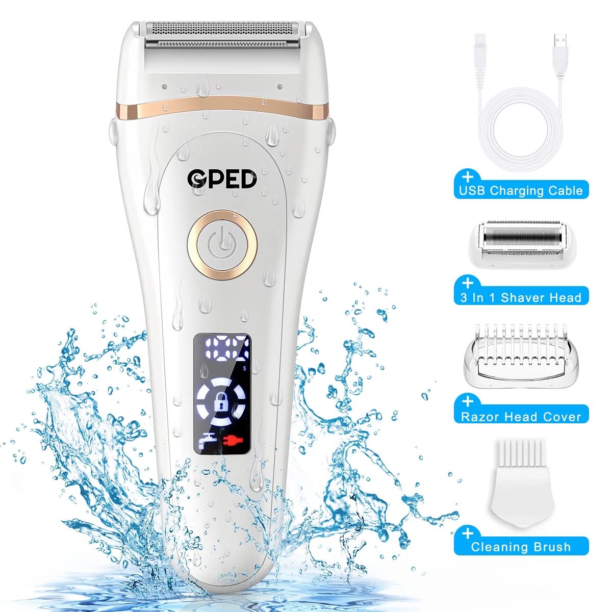 GPED Electric Razor for Women, Hair Removal for Women 3 in 1 Wet & Dry Painless Rechargeable for ... | Walmart (US)