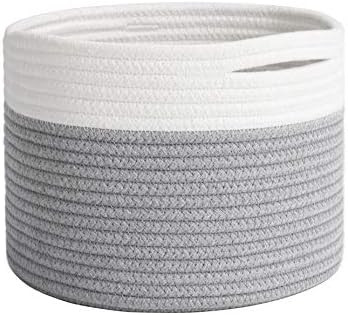 INDRESSME Small Storage Basket - Cute Cotton Rope Basket - Closet Storage Bins - Cute Basket for ... | Amazon (US)