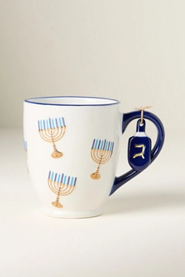 Hanukkah Dolomite Mug | Anthropologie (US)