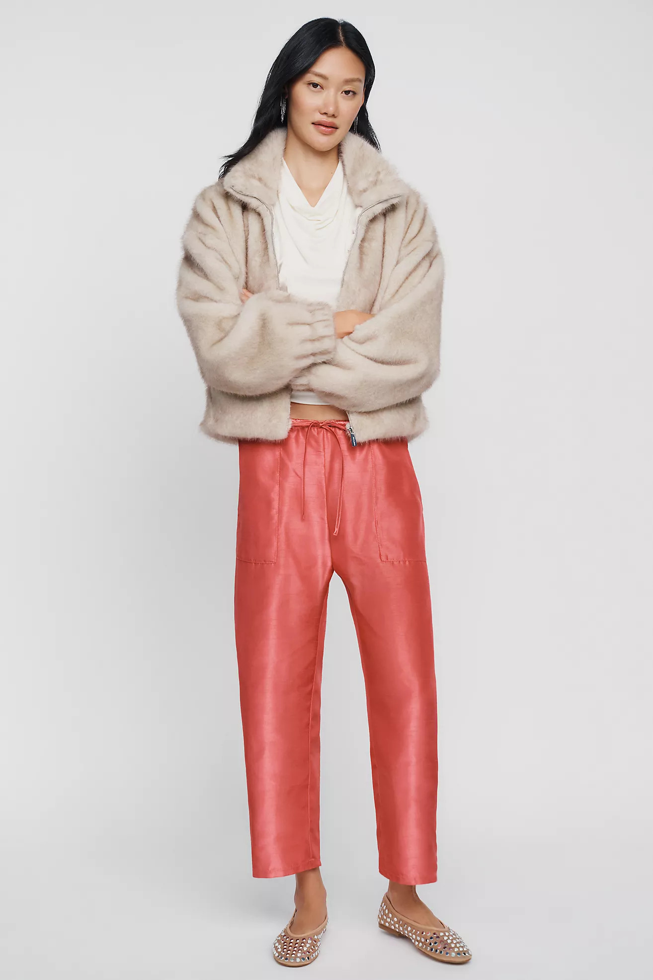 Maeve Marnie Taffeta Tapered Pants | Anthropologie (US)