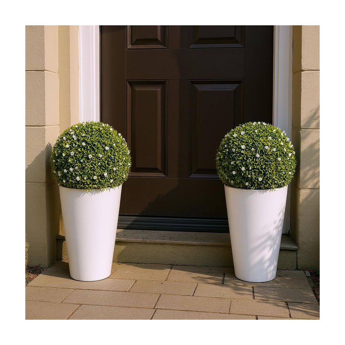 2 Pack Artificial Flower Topiary Ball, 20.5" Faux Hanging Rose Ball, Fake Boxwood Decorative Ball... | Target