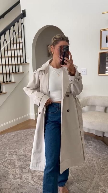 When I tell you that you NEED this trench coat in your life I’m not kidding!!! 

Everything about this jacket is perfection!! 🤩 12/10 would love one of these in EVERY color.

Wearing my true (extra small) size in the cream! 

#LTKstyletip #LTKworkwear #LTKSeasonal