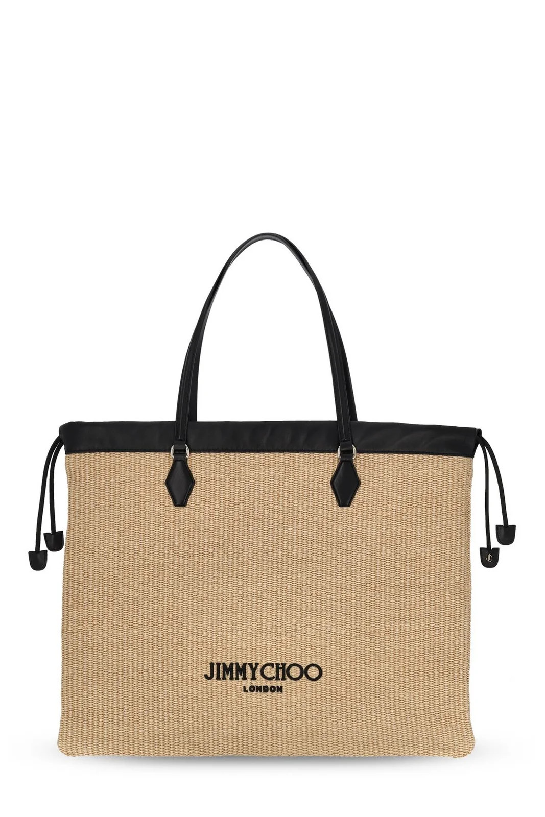 Jimmy Choo Drawstring Logo Embroidered Tote Bag | Cettire Global